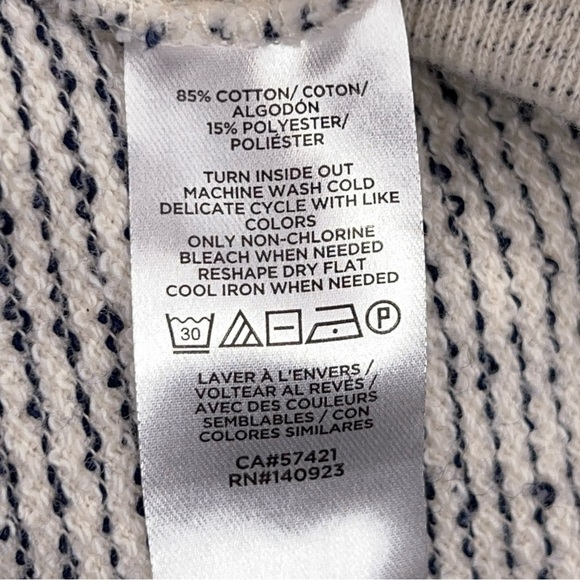 Medium Ann Taylor Loft White Grey Lounge Shrug Jacket Stretch Pockets - Picture 13 of 13